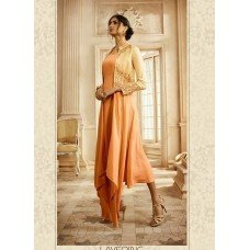 Peach Jacket Style Kaftan Indian Ethnic Fancy Dress